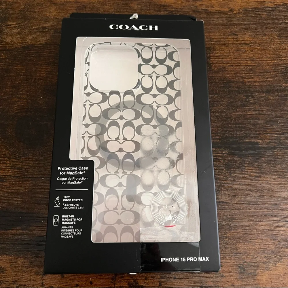COACH Iphone 15 Pro Max Phone Case NIB
